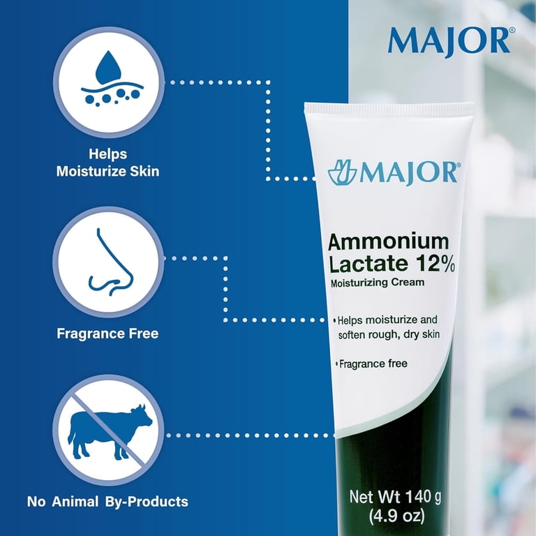 Major Ammonium Lactate 12% Moisturizing Cream, Hydrates, Softens