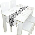 thumbnail image 5 of EREHome Music Note Table Runner 13x90 Inches White Table Top Decoration, 5 of 5