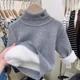 thumbnail image 1 of Autum Winter Baby Boy Girl Clothes High Collar Kid Toddler Girl Boy Thicken Pullover Baby Outerwear Children Baby Loose Sweater, 1 of 6