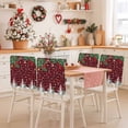 thumbnail image 2 of Christmas Tree Chair Covers Set of 8 Snowman Winter Snowflakes Red Black Plaid Chair Back Covers Stretch Removable Washable Slipcovers Protector for Dining Room Kitchen Party Decor, 2 of 5
