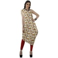 thumbnail image 3 of Moomaya Robe Kurti à une Épaule Imprimée pour Femme, Sans Manches, à Col Bénitier, Style Bohème, Tenue de Soirée de Designer, 3 of 7