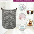 thumbnail image 4 of EVNELE Large Laundry Basket, Waterproof Canvas Laundry Hamper, Collapsible Storage Basket Bin for Kids Room, Toy Organizer, Nursery Hamper, Clothes Hamper, Gray Arrows, 4 of 7