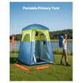 thumbnail image 2 of Camping Shower Tent Portable Privacy Tent Changing Room with Shower Bag, Stakes & Poles - 150D Oxford Fabric UPF 50+ Water Resistant for Outdoor Camping Fishing, 2 of 9