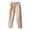 Beige, variant on IDALL Linen Pants Women Wide Leg Pants Woman Women Fashion Solid Color Cotton Flax Elastic Long Pants Beach Leisure Trousers Lounge Pants Women High Waisted Pants Beige L