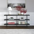 thumbnail image 3 of Maklaine Contemporary 64" Steel Console Table in Black, 3 of 10