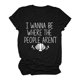 thumbnail image 1 of Gibobby Playera Corte clásico para Mujer Mujeres Casual Impresión Manga Corta Tops Blusa Cuello Redondo Casual Tee Túnica Camisas(Negro,CH), 1 of 3