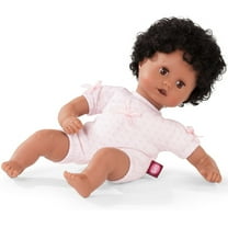 Gotz Muffin to Dress 13" African American Soft Body Baby Doll with Brown Sleeping Eyes and Black Curly Hair to Wash & Style
