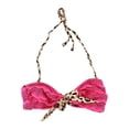 thumbnail image 1 of Top Bandini de encaje con estampado mixto para mujer de California Waves, rosa, pequeño, 1 of 2
