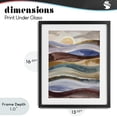 thumbnail image 4 of Stupell Industries Contemporary Layered Ocean Flow Black Framed Print Under Glass, 13 x 16, by Alonza Saunders, 4 of 8