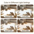 thumbnail image 7 of ODIKA 6'x9' Ultra-Soft Area Rug, Beige Cream Frond Botanical Repeat Rectangular Fronds Large Symmetrical None Washable, Bare feet friendly, Silk-Touch for Guest Room, Bedroom, 7 of 7