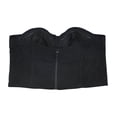 thumbnail image 2 of GUESS Womens Lace Crop Top Blouse, Black, X-Large, 2 of 2