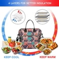 thumbnail image 4 of Pioneer Flower Floral Print Pattern Womens Lunch Box for Work,Insulated Large Lunch Bag,Leakproof Adult Lunch Bag for Work,Beach,Travel,Picnic,Camping, 4 of 6