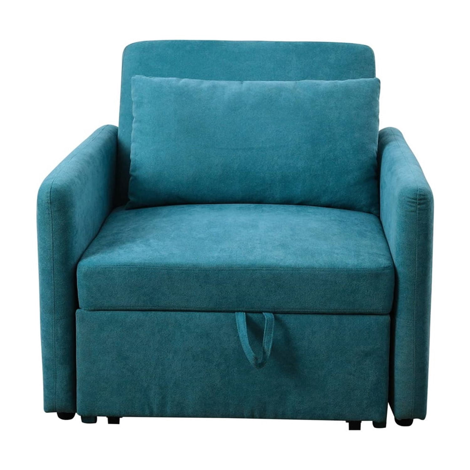 Hommoo Sofa,Lint 1-Piece Convertible Sofabed Chair,Sleeper Chair Lounge Chair Indoor, Modern Single Pull Out Couch for Living Room,Green