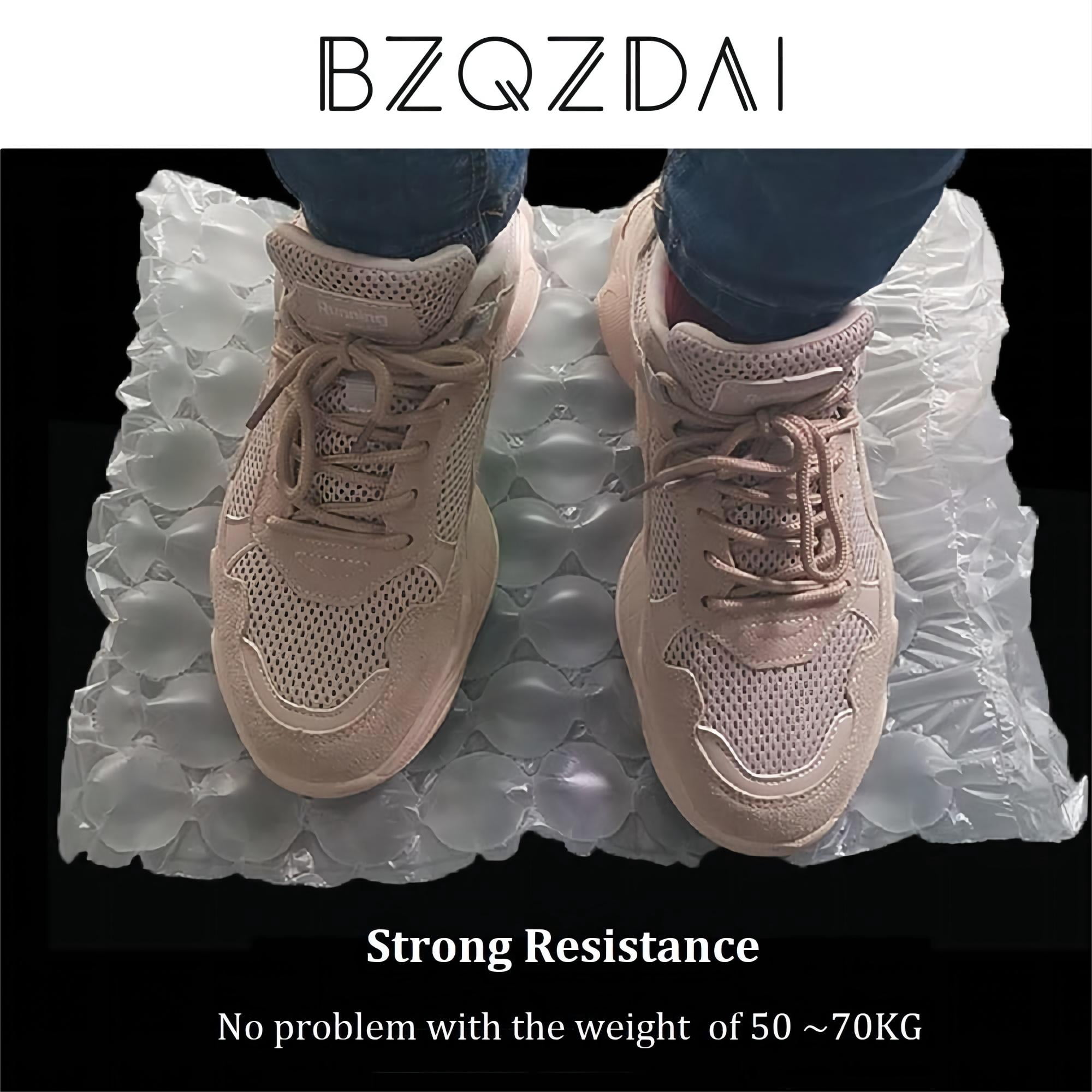 BZQZDAI 15.4" Wide 66Ft/Roll Air Bubble Cushion Wrap Roll Inflatable Air Pillow for Heavy Duty Packing and Moving with Free Pump