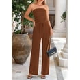 thumbnail image 6 of PRETTYGARDEN Womens Summer Outfits 2 Piece Sets Casual Ribbed Knit Crop Tube Top Wide Leg Pants Spring Matching Lounge Set, 6 of 8