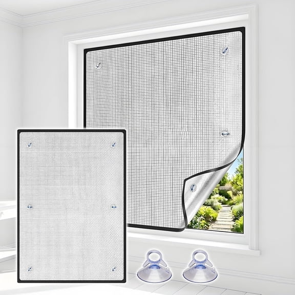 ICERUN Thermal Reflective Window Film, Blackout Cool Window Cover for Indoor, Reusable Privacy Screen with Suction Cups, Sunshade Heat Barrier for Skylight, Living Room, Terrace(26"X 35")