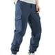 thumbnail image 4 of Pantalones cargo informales para hombre: cintura elástica, cordón, poliéster, estilo urbano, múltiples bolsillos, 4 of 7