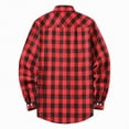thumbnail image 5 of HCNTES Flannel Shirt for Men Long Sleeve Vintage Buttons Down Plaid Shirt with Chest Pocket(Z01-Wine,XL), 5 of 7
