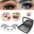 thumbnail image 6 of False Eyelashes Mirror Box,2 Pairs 3D Lashes Thick Eyelashes Reusable Cruelty-Free Eyelash Set,Contains Tweezers By PAKASEPT, 6 of 11