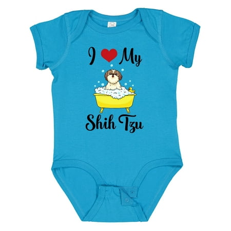 

Inktastic I Love My Shih Tzu Dog Gifts Gift Baby Boy or Baby Girl Bodysuit