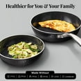 thumbnail image 6 of Gotham Steel 10 Pc Hammered Pots and Pans Set Non Stick, Easy Clean Kitchen Ceramic Cookware Set Nonstick, Long Lasting Pot and Pan Set with Skillet/Sauce Pan, Oven Safe, No Forever Chemicals, Black, 6 of 7