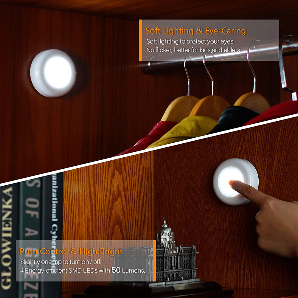 Buy SHWCELL Puck Light with Remote, 3Pack LED Under Lighting