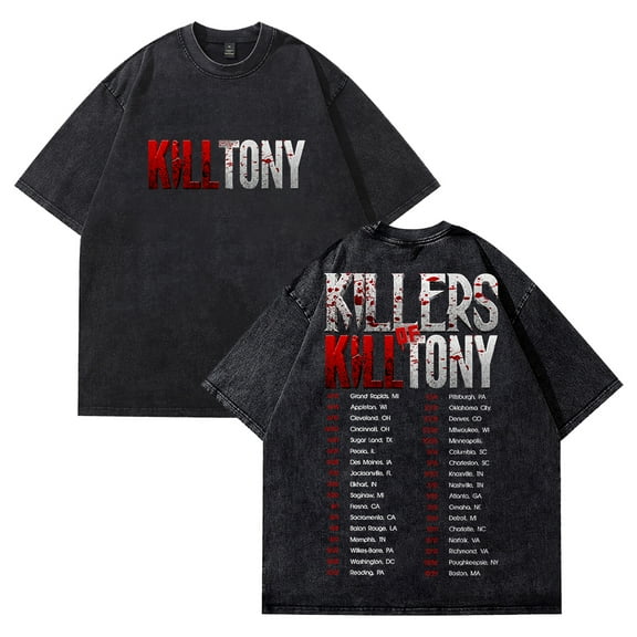 Kill Tony Tour 2025 Washed T-shirt Crewneck Short Sleeve Cotton Tee Women Men Streetwear Tops