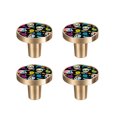 thumbnail image 2 of WIRESTER Heavy Duty 4pcs Set Round Cabinet Drawer Knobs Decorative Wall Hanging Hooks for Home Bathroom Bedroom Kitchen, 1.26 inch Diameter Round Cabinet Knob - Colorful Sugar Skulls, 2 of 7
