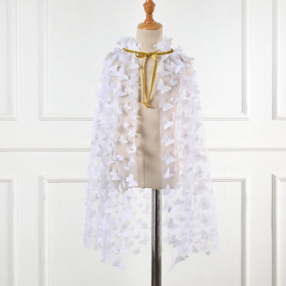 Kids Outerwear Coats Toddler Girls Lace Up Cape Party Robe Kids Holiday Party Floral Tulle Princess Cloak
