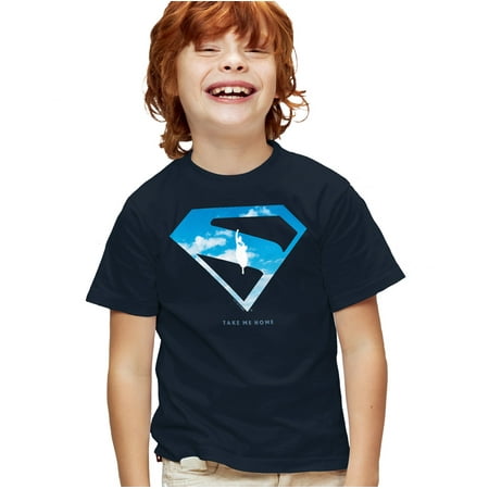 Superman 2025 Movie Cloud Shield Kids T Shirt for Youth Boys and Girls