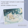 thumbnail image 4 of Dailycode Light Switch Plate Covers 3 Gang Wall Plate Plastics Outlet Covers for Kitchen Home Office Decor Bear Rabbit Sleep on Cloud, 4 of 8