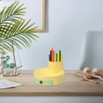 thumbnail image 6 of ROLKFUK Large Capacity ki-ds Desk Organizer, Colorful Plastic Pen Cup with Multi-Functional Compartments, Pencil Holder for Sch-ool & Office, Yellow, 6 of 8