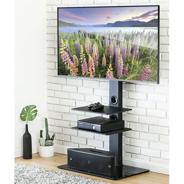 FITUEYES Universal Swivel TV Stand with Cable Management ...