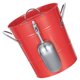 thumbnail image 1 of Hytrove Cubeta Para Hielo De Metal Roja Con Textura Para Uso En Bares Y Ktv, 1 of 8