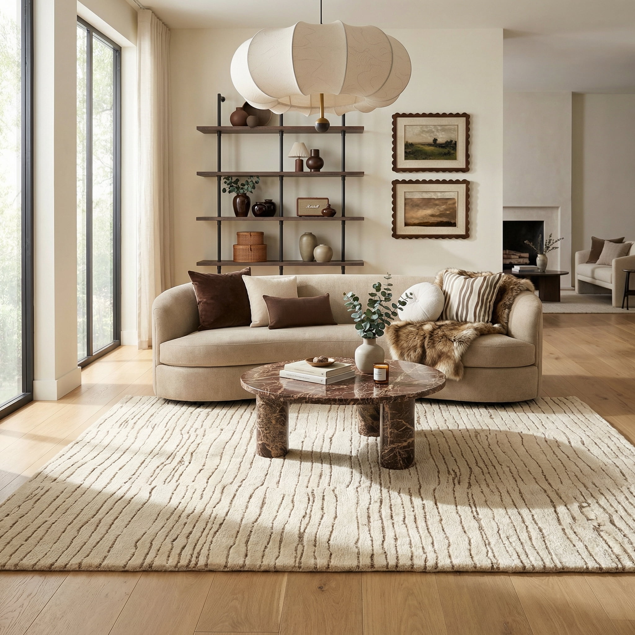 Rug Branch Maya Modern Boho Beige Grey Indoor Hand-Tufted Area Rug