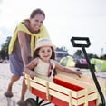 thumbnail image 6 of Kumix Wagon Cart for Kids, Heavy Duty Utility Wagon with 10'' Air Tires, Removable Sides, 330LBS Capacity for 2 Kids, All-Terrain Pulling Beach Cart, Garden Wagon Cart, Red, 6 of 7