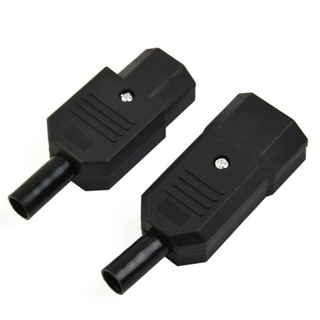 

Electrical AC Outlet 3 Female/Male Inlet Plug Connector 3 Pin Socket Mount