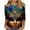 AB-Multicolor, variant on Womens Mardi Gras Tops Color Block Plaid 3/4 Sleeve Casual T Shirts Carnival Themed Holiday Party Tee Shirt Multicolor L
