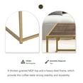 thumbnail image 6 of Alazyhome  Modern Industrial Style Rectangular Wood Grain Top Coffee Table, 6 of 6