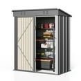 thumbnail image 6 of Asofer 5' x 3' Shed and Outdoor Storage Clearance, Outdoor Cabinets with Lockable Door, Grey, 6 of 10