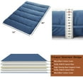 thumbnail image 5 of 3'' Thick Japanese Floor Futon Mattress – Collapsible Tatami Mat for Camping, Dorm, Sofa, Yoga, Meditation – Portable Roll-Up Sleeping Pad, Comfortable Twin/Full Size Floor Couch Bed, 5 of 8