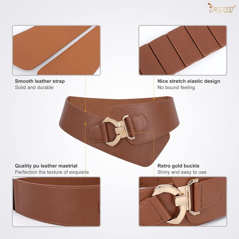 Wide Elastic Stretch Waist Belt Women display picture 2