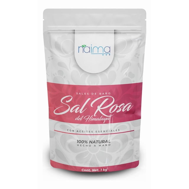 Sales De Baño Sal Rosa Himalaya Natural 1kg - Sal De Epsom Himalaya