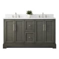 thumbnail image 6 of Vanity Art 60 x 22 x 34 in. Single Sink Bathroom Vanity with Quartz Top & Backsplash, Silver Gray, 6 of 10
