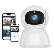 Globina 1080P Wi-Fi Video Baby Monitor with Intelligent Motion Tracking and Two-Way Audio, White