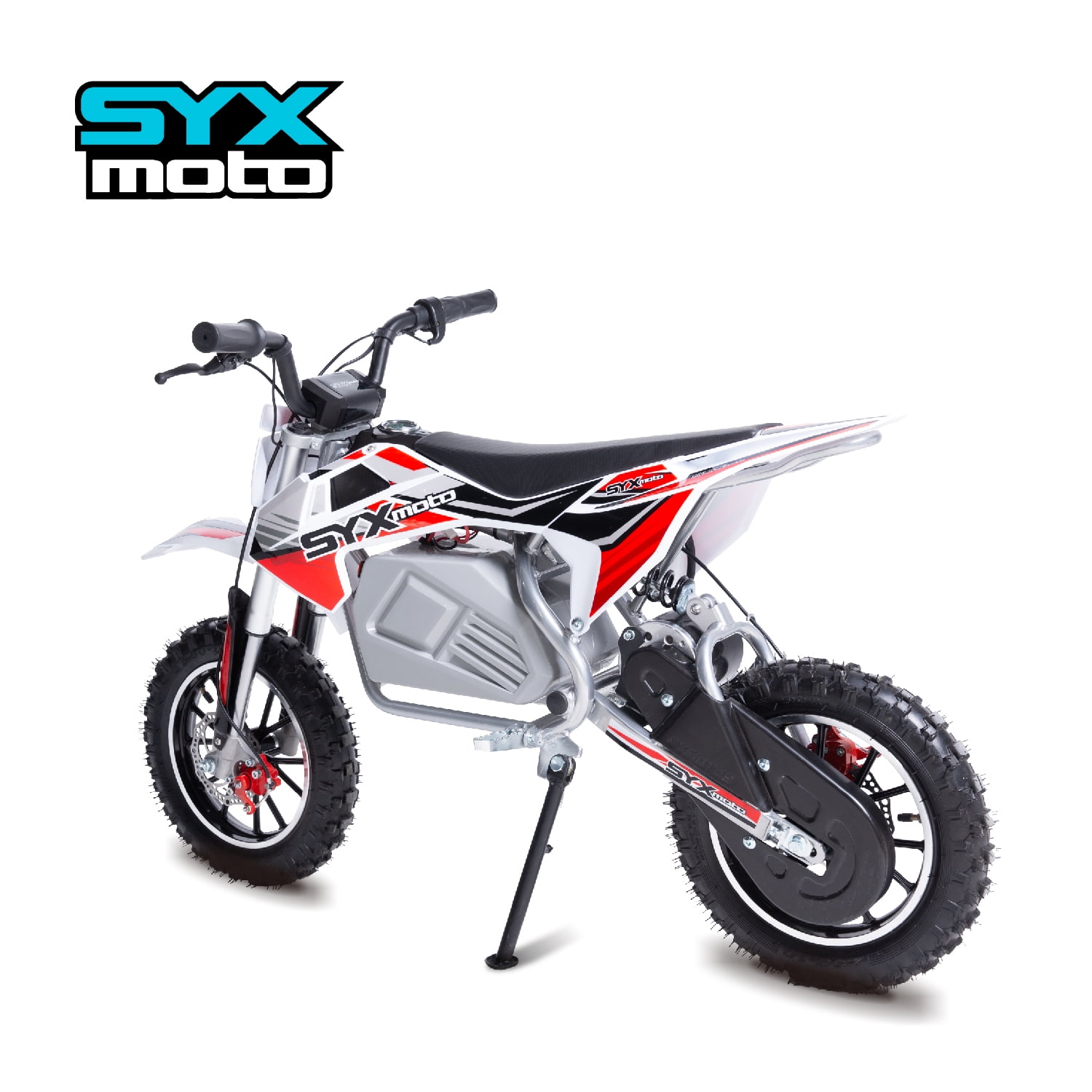 SYX MOTO KBE 500W Electric Dirt Bike for Kids - 36V Mini Pit Bike, Beginner-Friendly, Red/Grey