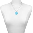 thumbnail image 2 of Delight Jewelry Acrylic 1" Disc Hot Blue Imitation Pearl - Silvertone Class of 2026 Delicate Bar Necklace, 18.75", 2 of 4