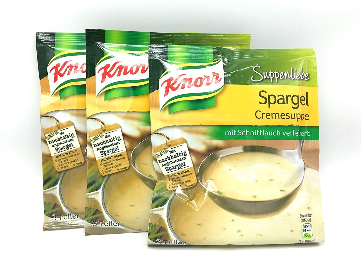 Knorr Asparagus Cream Soup ( Spargel Cremesuppe) 58g pack of 3