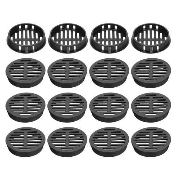 Uxcell 20Pcs 50mm/2in Air Vents Round Soffit Vents, Black Soffit Vent Cover for Bathroom