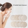 thumbnail image 1 of 10pcs Natural Loofah Face Cleaning Pads Bath Shower Washing Scrubber Sheet, 1 of 7